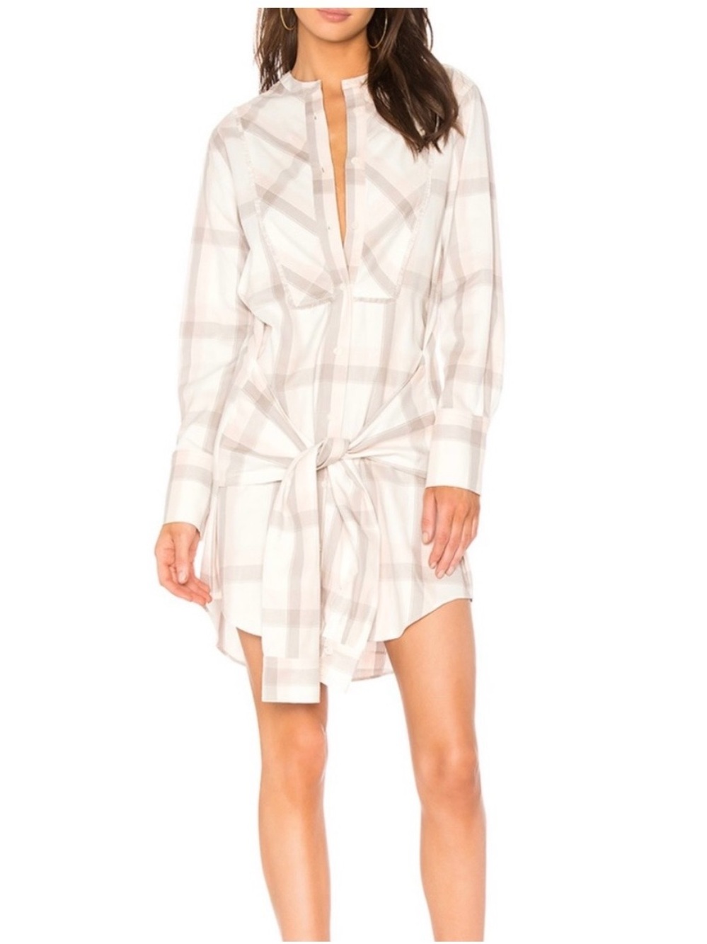 Derek Lam 10 Crosby Plaid Flannel Shirt Dress